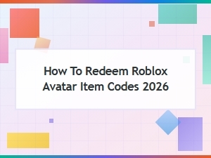 How to Redeem Roblox Avatar Item Codes 2026 – Free Items Guide