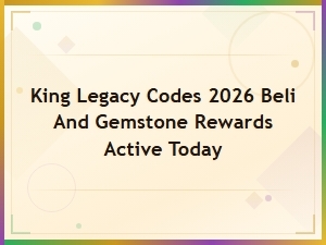 King Legacy Codes 2026: Active Beli & Gemstone Rewards Today